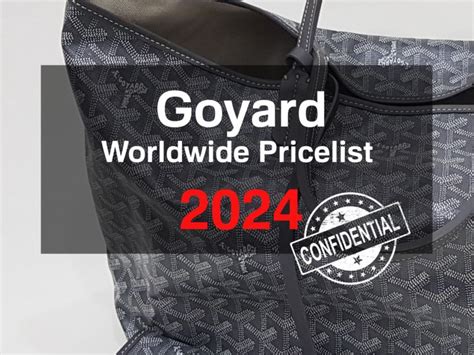 goyard bag for men|goyard price list 2024.